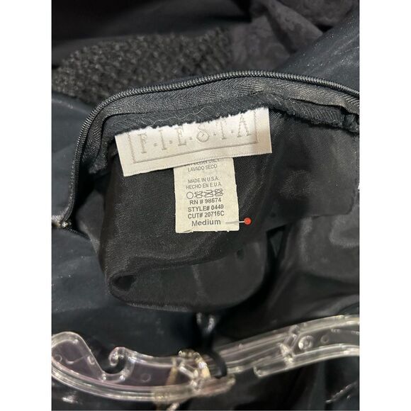 Vintage 90s Black Iridescent Rhinestone Strappy Long Maxi Formal Dress Prom M - Picture 7 of 7